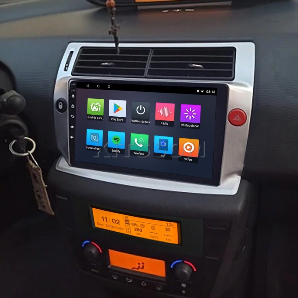 Multimídia Citroen C4 Pallas VTR 2010 2011 2012 V2 Carplay 9" 2009-V2 CAR AUDIO-Kitssom
