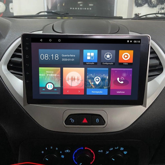 Multimídia Ford Ka 2014 2015 2016 2017 V2 Carplay com Botão 9"-V2 CAR AUDIO-Kitssom