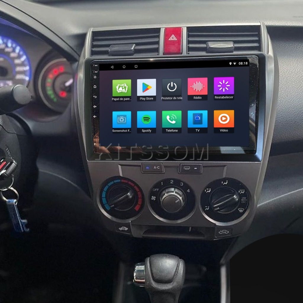 Multimídia Honda City 2011 2012 2013 2014 AC AN V2 Carplay 9" 2008 2009 2010-V2 CAR AUDIO-Kitssom