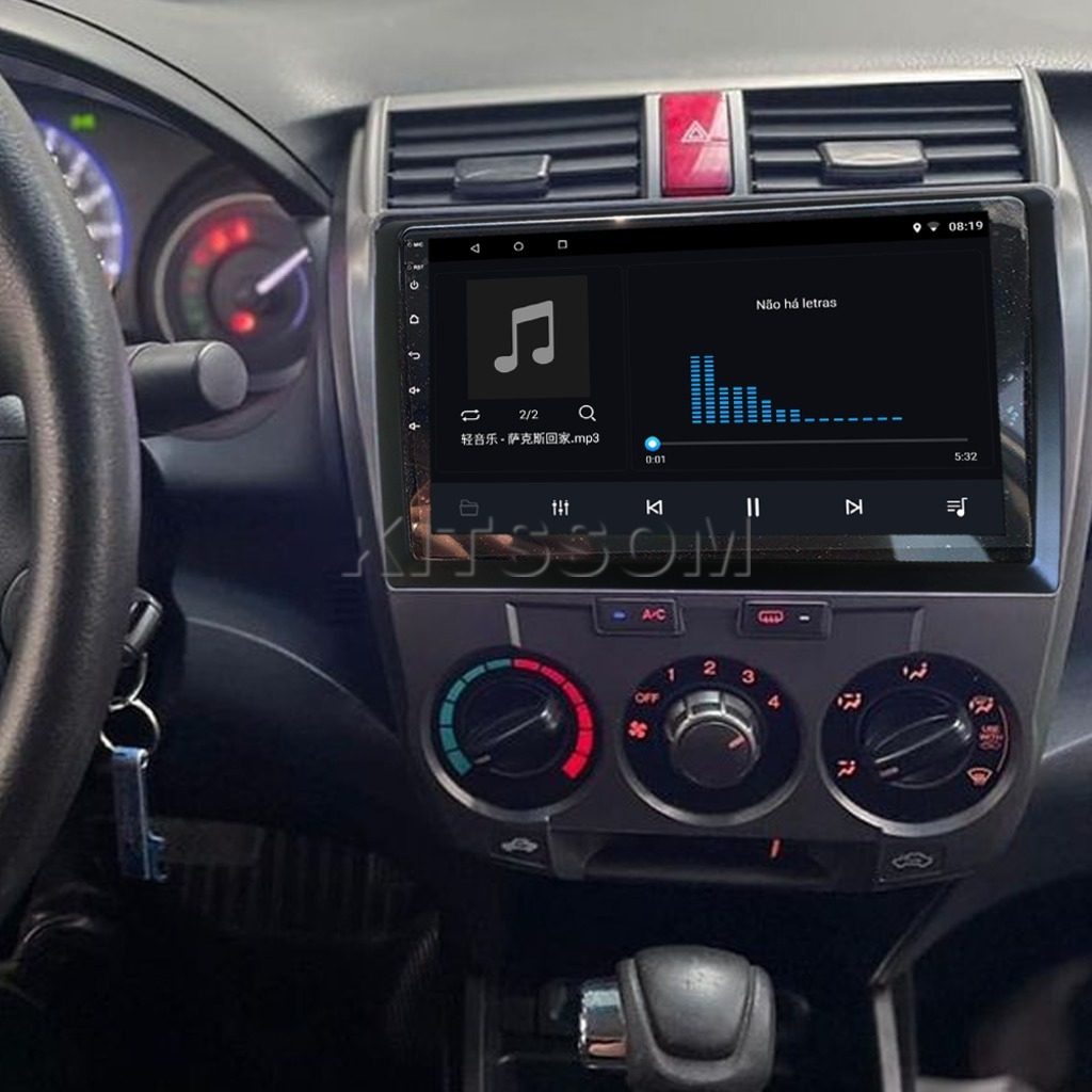 Multimídia Honda City 2011 2012 2013 2014 AC AN V2 Carplay 9" 2008 2009 2010-V2 CAR AUDIO-Kitssom