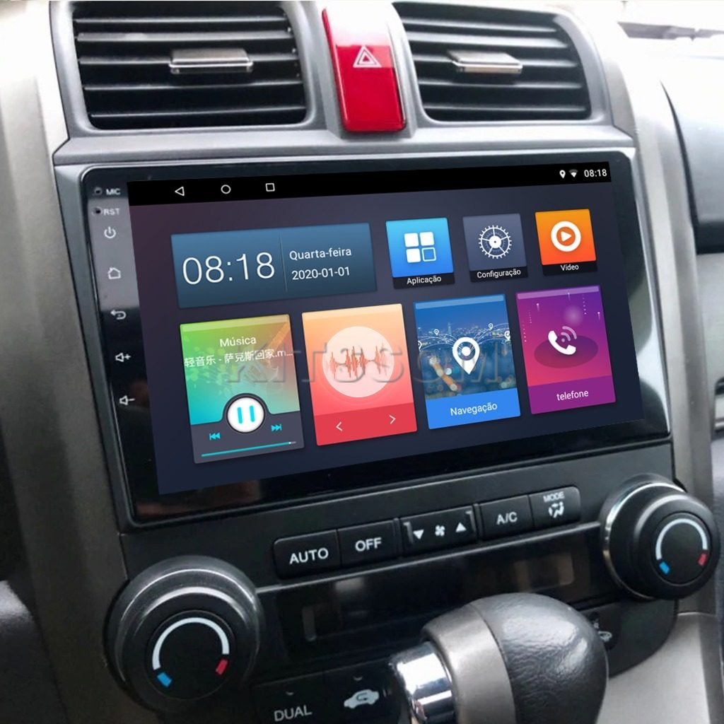 Multimídia Honda CRV 2007 2008 2009 2010 2011 V2 Carplay 9" 2005 2006-V2 CAR AUDIO-Kitssom