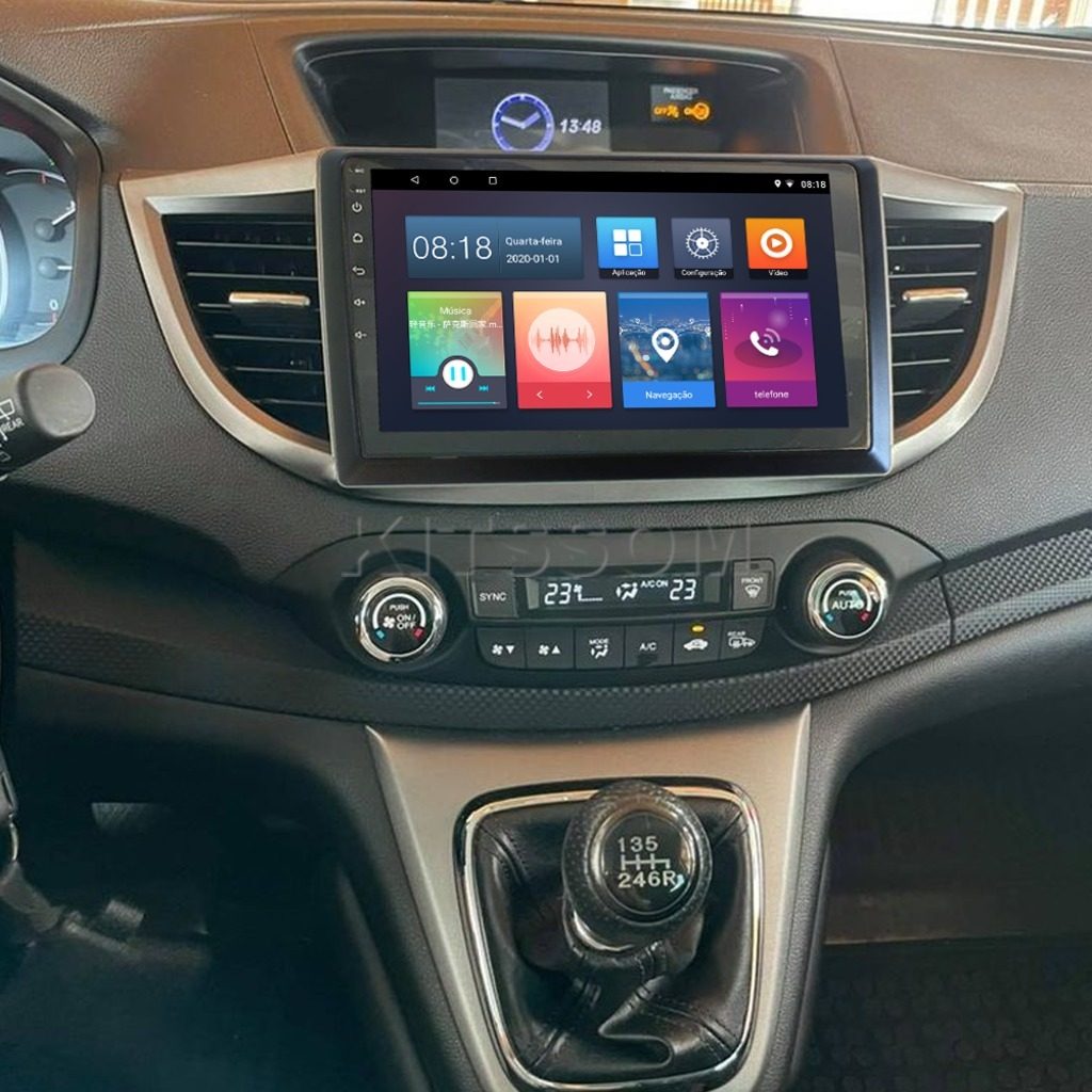 Multimídia Honda CRV 2012 2013 2014 2015 2016 V2 Carplay 9"-V2 CAR AUDIO-Kitssom