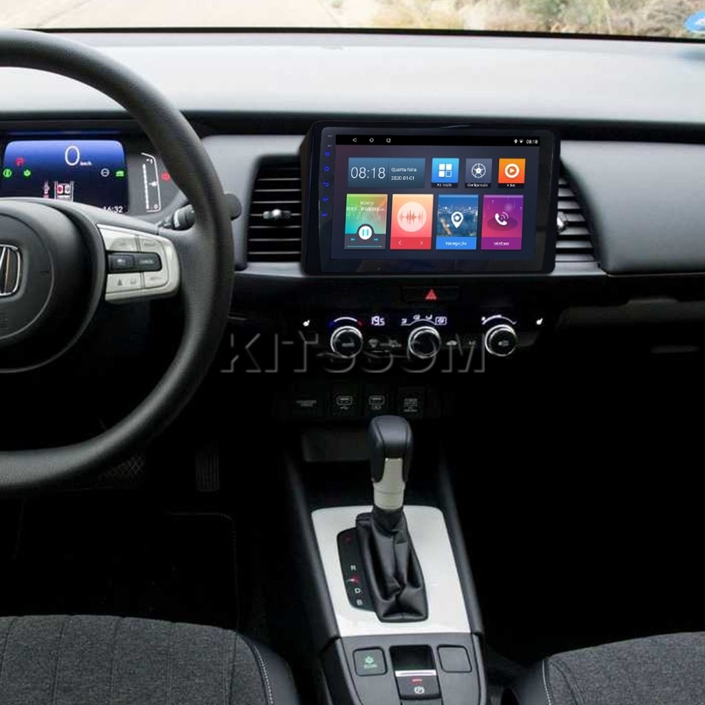 Multimídia Honda Fit 2022 2023 V2 Carplay 9"-V2 CAR AUDIO-Kitssom
