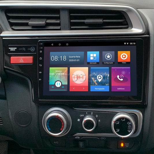 Multimídia Honda Fit WRV 2017 2018 2019 2020 2021 V2 Carplay 9" 2014 2015 2016-V2 CAR AUDIO-Kitssom