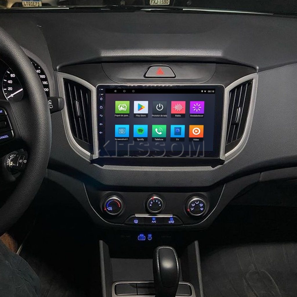 Multimídia Hyundai Creta Action 2021 2022 2023 V2 Carplay 9"-V2 CAR AUDIO-Kitssom