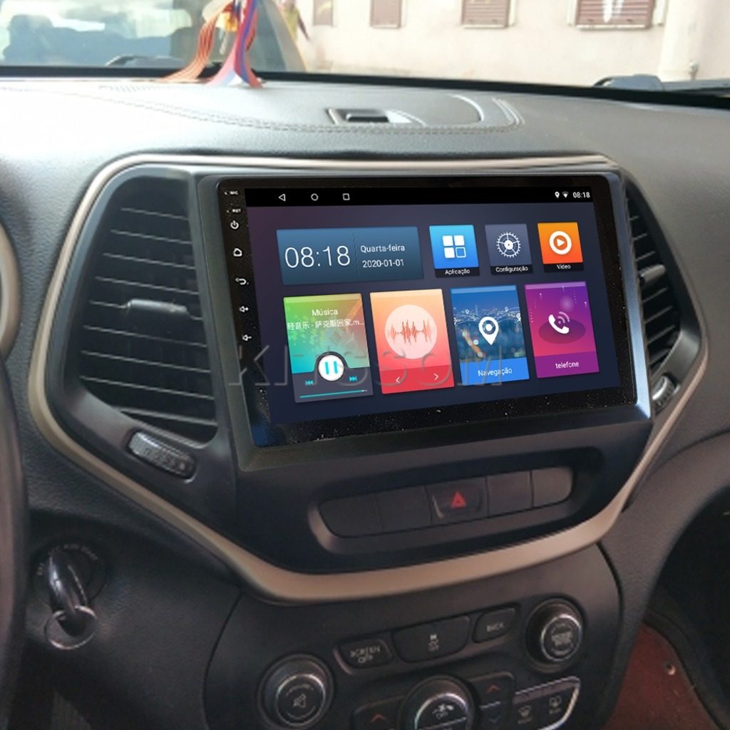 Multimídia Jeep Cherokee 2018 2019 2020 2021 V2 Carplay 9"-V2 CAR AUDIO-Kitssom