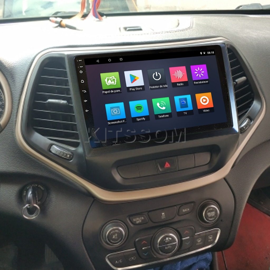 Multimídia Jeep Cherokee 2018 2019 2020 2021 V2 Carplay 9"-V2 CAR AUDIO-Kitssom