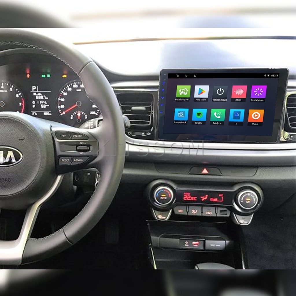 Multimídia Kia Rio 2017 2018 2019 2020 2021 V2 Carplay 9"-V2 CAR AUDIO-Kitssom