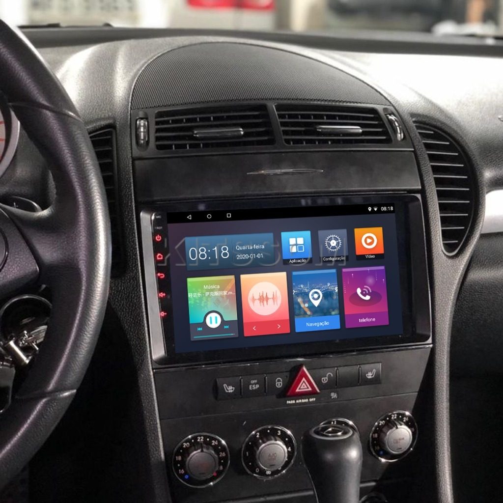 Multimídia Mercedes SLK 2007 2008 2009 2010 2011 V2 Carplay 9"-V2 CAR AUDIO-Kitssom