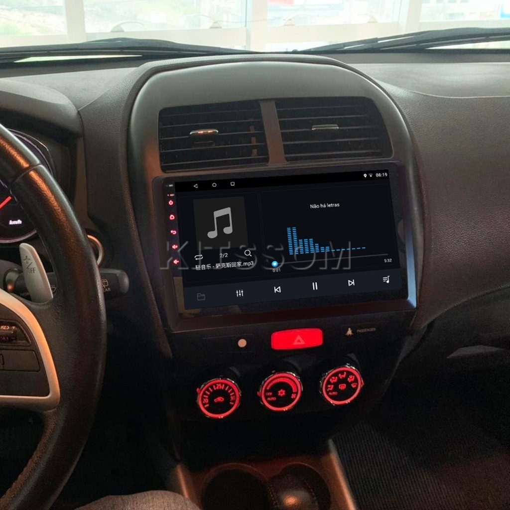 Multimídia Mitsubishi ASX 2017 2018 2019 2020 V2 Carplay 9" 2010 2011 2012 2013 2014 2015 2016-V2 CAR AUDIO-Kitssom