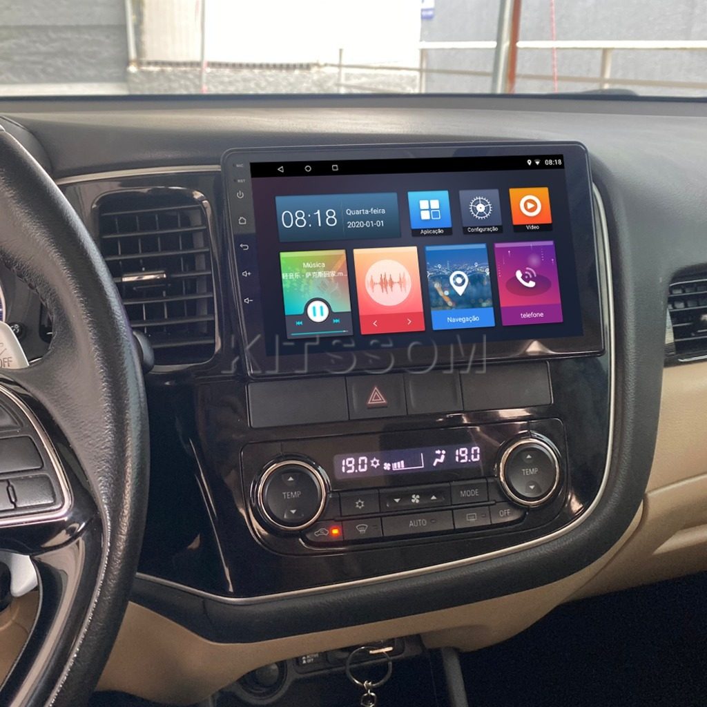 Multimídia Outlander 2015 2016 2017 2018 2019 V2 Carplay 9" 2013 2014-V2 CAR AUDIO-Kitssom