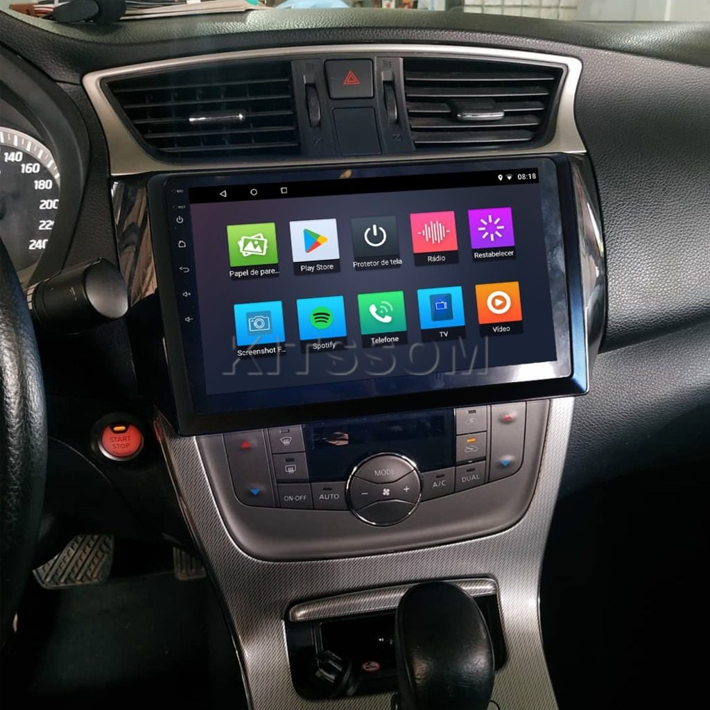Multimídia Nissan Sentra 2016 2017 2018 2019 2020 V2 Carplay 9" 2011 2012 2013 2014 2015-V2 CAR AUDIO-Kitssom