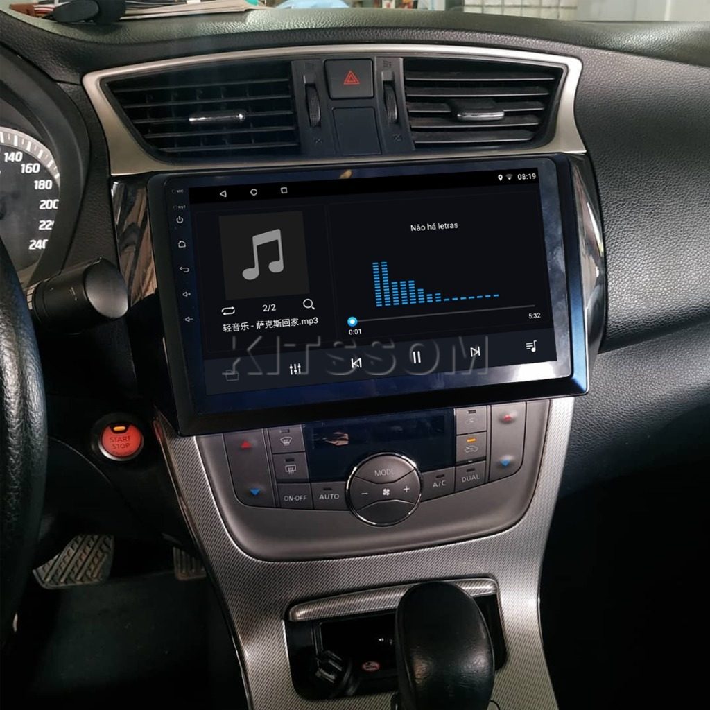 Multimídia Nissan Sentra 2016 2017 2018 2019 2020 V2 Carplay 9" 2011 2012 2013 2014 2015-V2 CAR AUDIO-Kitssom