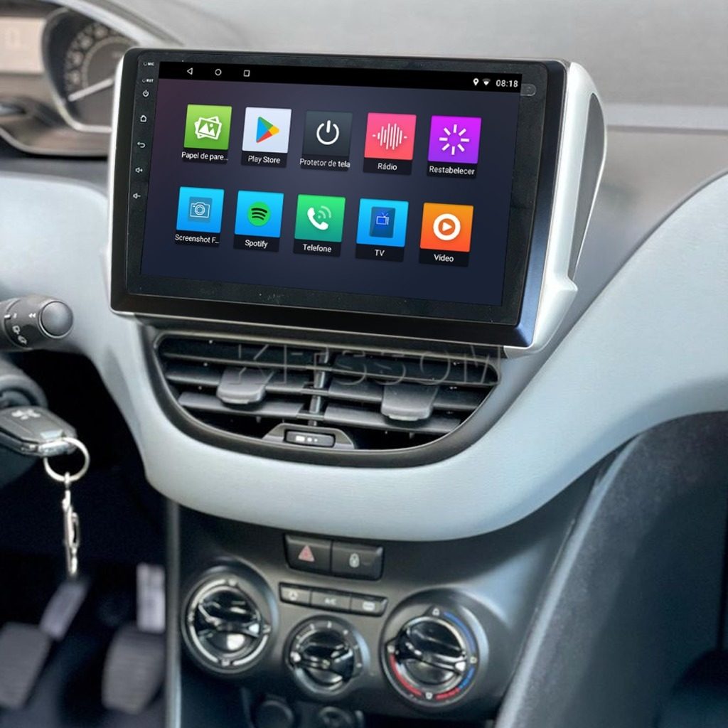 Multimídia Peugeot 2008 208 2017 2018 2019 2020 V2 Carplay 9" 2013 2014 2015 2016-V2 CAR AUDIO-Kitssom