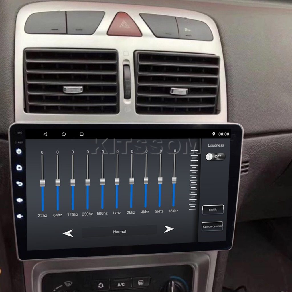 Multimídia Peugeot 307 2012 2013 2014 2015 2016 V2 Carplay 9" 2001 2002 2003 2004 2005 2006 2007 2008 2009 2010 2011-V2 CAR AUDIO-Kitssom
