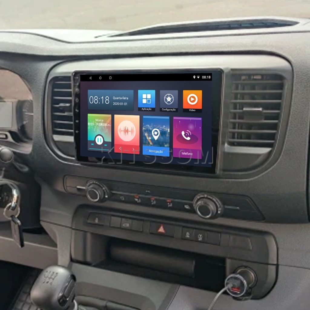 Multimídia Peugeot Expert 2019 2020 2021 2022 2023 2024 V2 Carplay 9" 2016 2017 2018-V2 CAR AUDIO-Kitssom