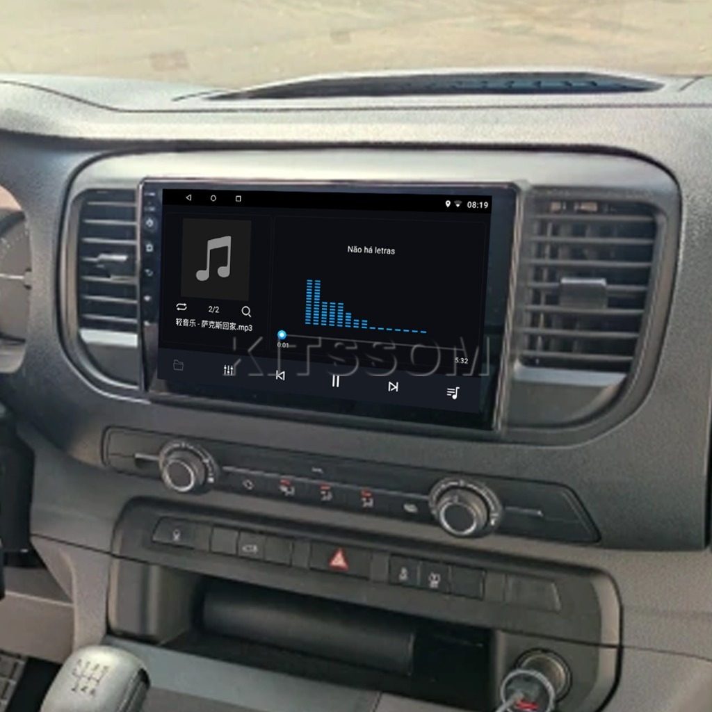 Multimídia Peugeot Expert 2019 2020 2021 2022 2023 2024 V2 Carplay 9" 2016 2017 2018-V2 CAR AUDIO-Kitssom
