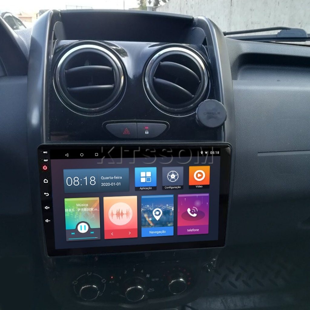 Multimidia Duster Oroch 2016 2017 2018 2019 2020 V2 Carplay 9" 2015-V2 CAR AUDIO-Kitssom