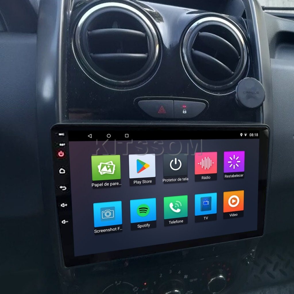 Multimidia Duster Oroch 2016 2017 2018 2019 2020 V2 Carplay 9" 2015-V2 CAR AUDIO-Kitssom