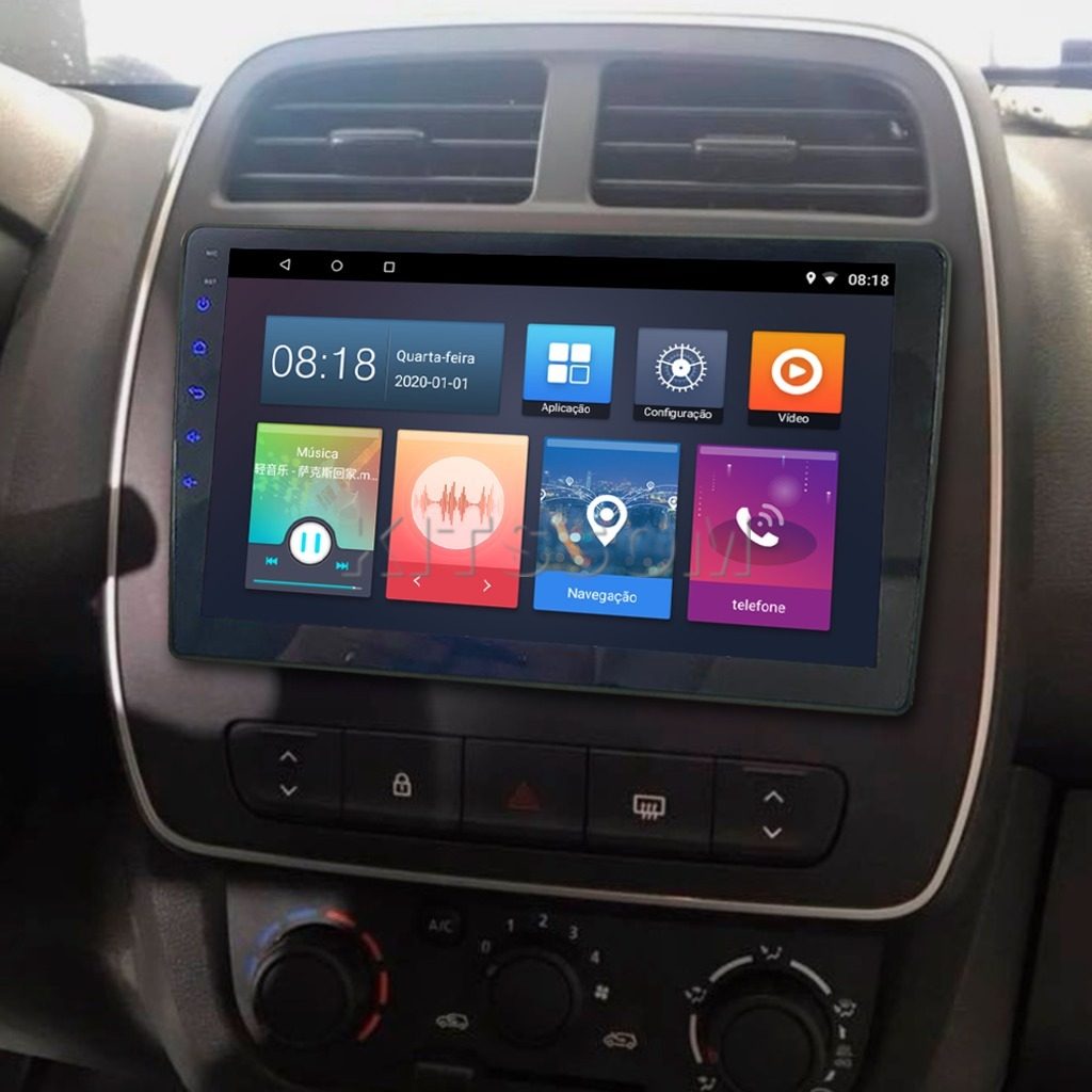 Multimídia Kwid 2018 2019 2020 2021 2022 Avançada V2 Carplay 9" 2014 2015 2016 2017-V2 CAR AUDIO-Kitssom