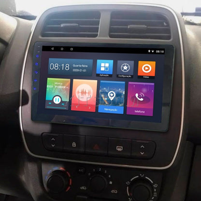 Multimídia Kwid 2018 2019 2020 2021 2022 Avançada V2 Carplay 9" 2014 2015 2016 2017-V2 CAR AUDIO-Kitssom