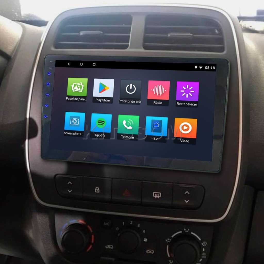 Multimídia Kwid 2018 2019 2020 2021 2022 Avançada V2 Carplay 9" 2014 2015 2016 2017-V2 CAR AUDIO-Kitssom