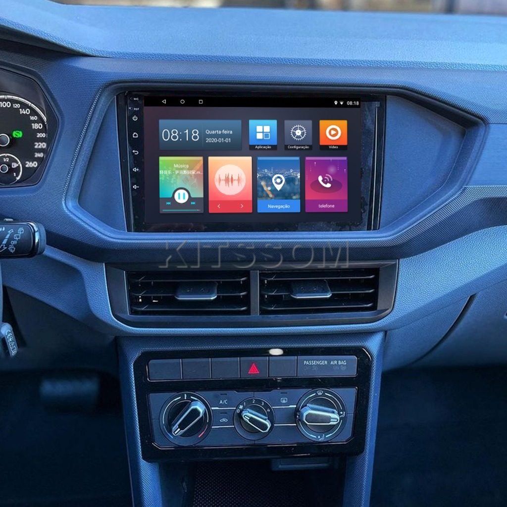 Multimídia Tcross 2018 2019 2020 2021 2022 V2 Carplay 9"-V2 CAR AUDIO-Kitssom