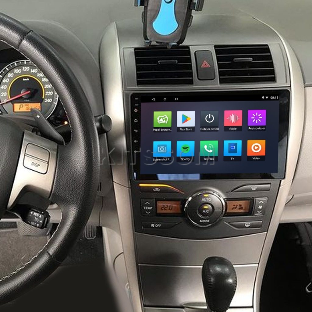 Multimídia Corolla 2009 2010 2011 2012 2013 2014 V2 Carplay 9" 2008-V2 CAR AUDIO-Kitssom