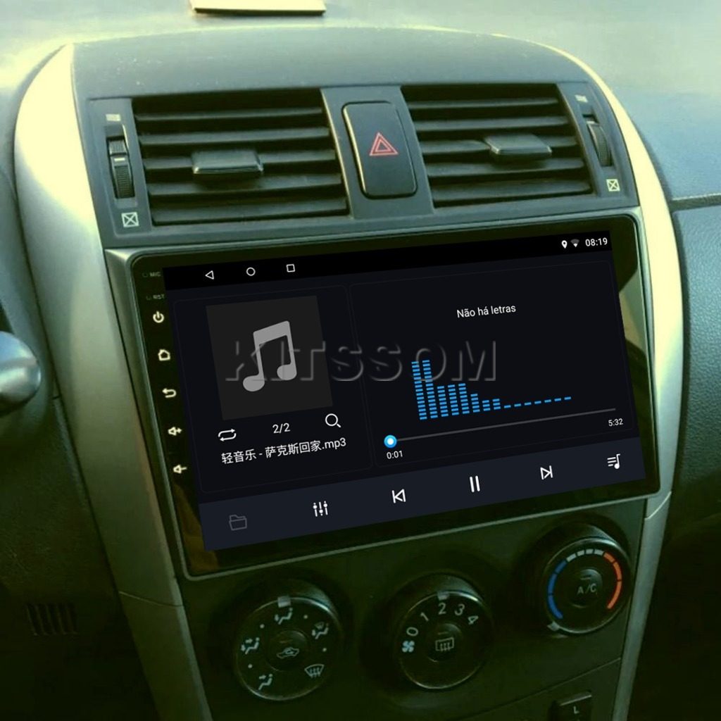 Multimídia Corolla 2009 2010 2011 2012 2013 2014 V2 Carplay 9" 2008-V2 CAR AUDIO-Kitssom