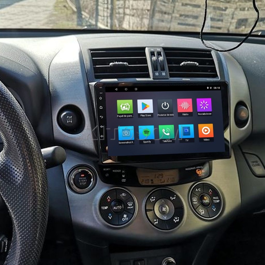 Multimídia Toyota RAV4 2009 2010 2011 2012 2013 V2 Carplay 9" 2006 2007 2008-V2 CAR AUDIO-Kitssom