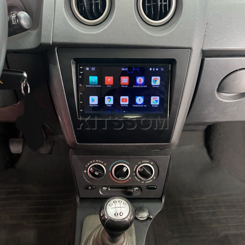 Multimídia Celta Prisma G2 2009 2010 2011 2012 V2 Carplay 7" 2006 2007 2008-V2 CAR AUDIO-Kitssom