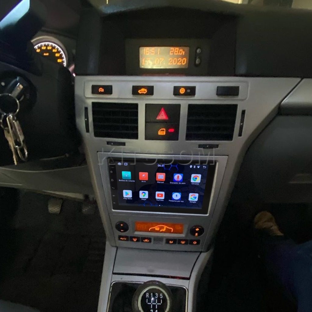 Multimídia Chevrolet Vectra Meriva 2010 2011 2012 V2 Carplay 7" 2007 2008 2009-V2 CAR AUDIO-Kitssom