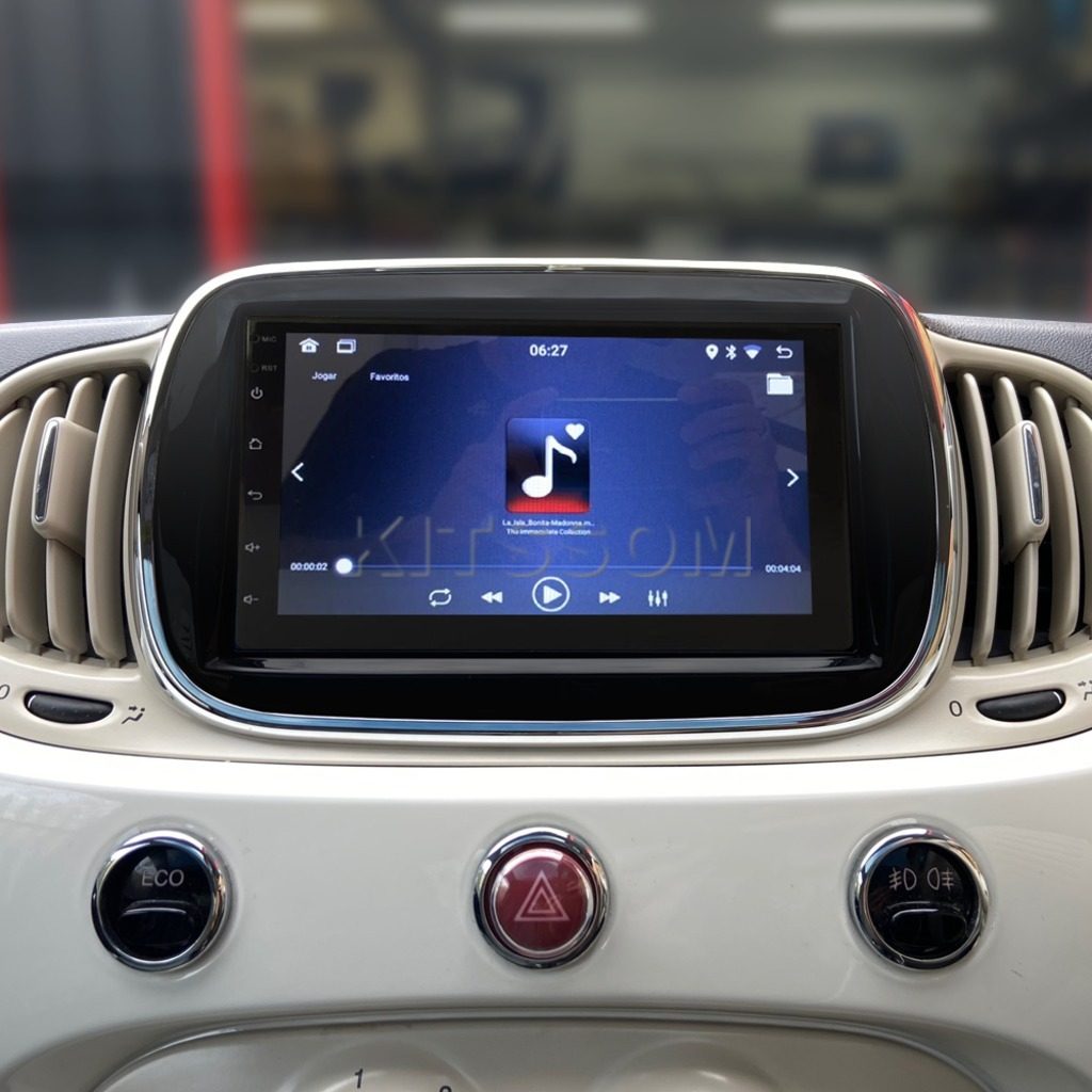 Multimídia Fiat 500 2015 2016 2017 2018 2019 V2 Carplay 7"-V2 CAR AUDIO-Kitssom