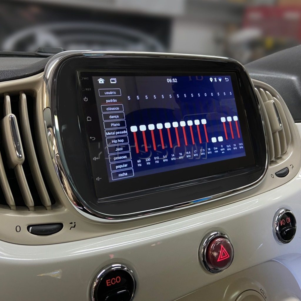 Multimídia Fiat 500 2015 2016 2017 2018 2019 V2 Carplay 7"-V2 CAR AUDIO-Kitssom