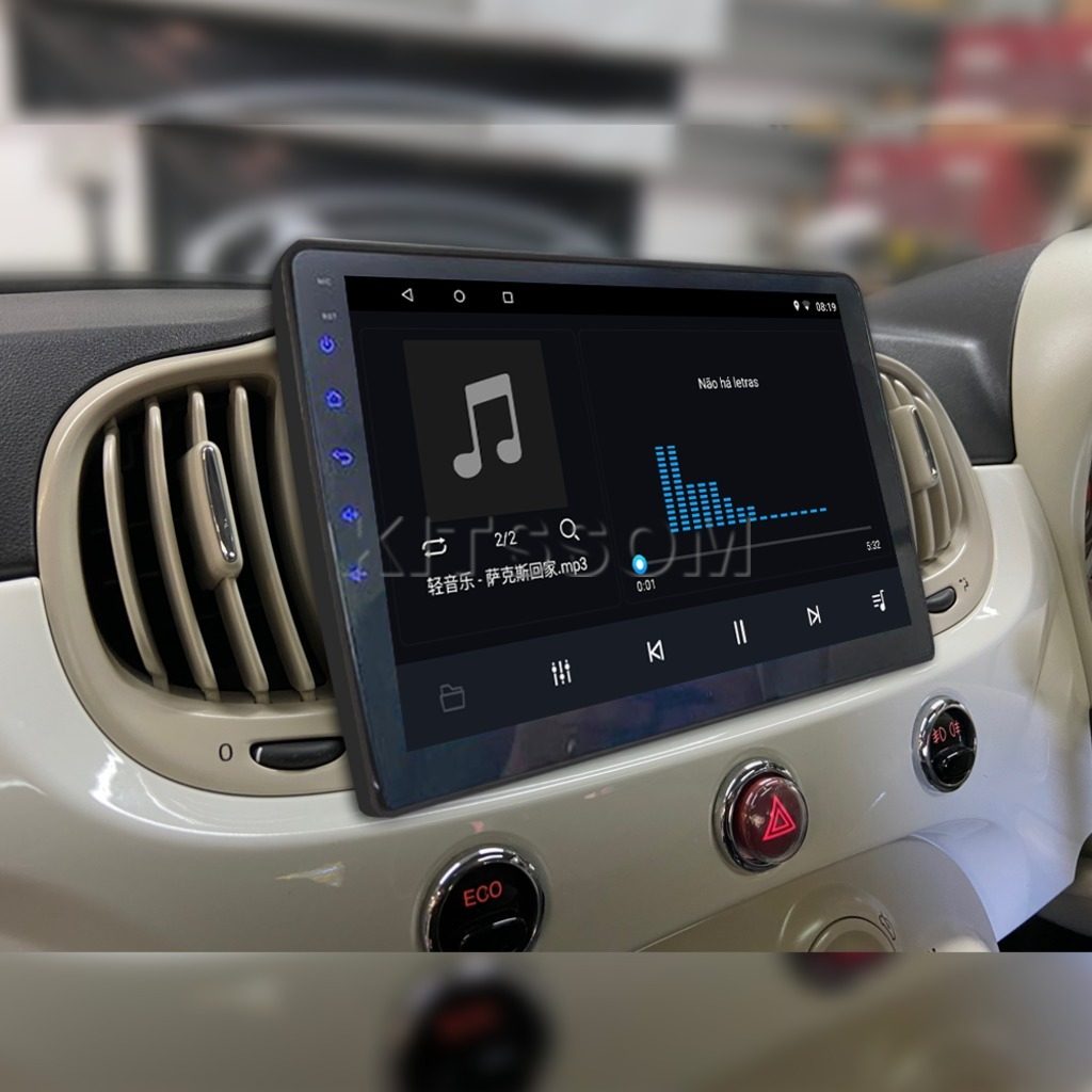 Multimídia Fiat 500 2015 2016 2017 2018 2019 2020 V2 Carplay 9"-V2 CAR AUDIO-Kitssom