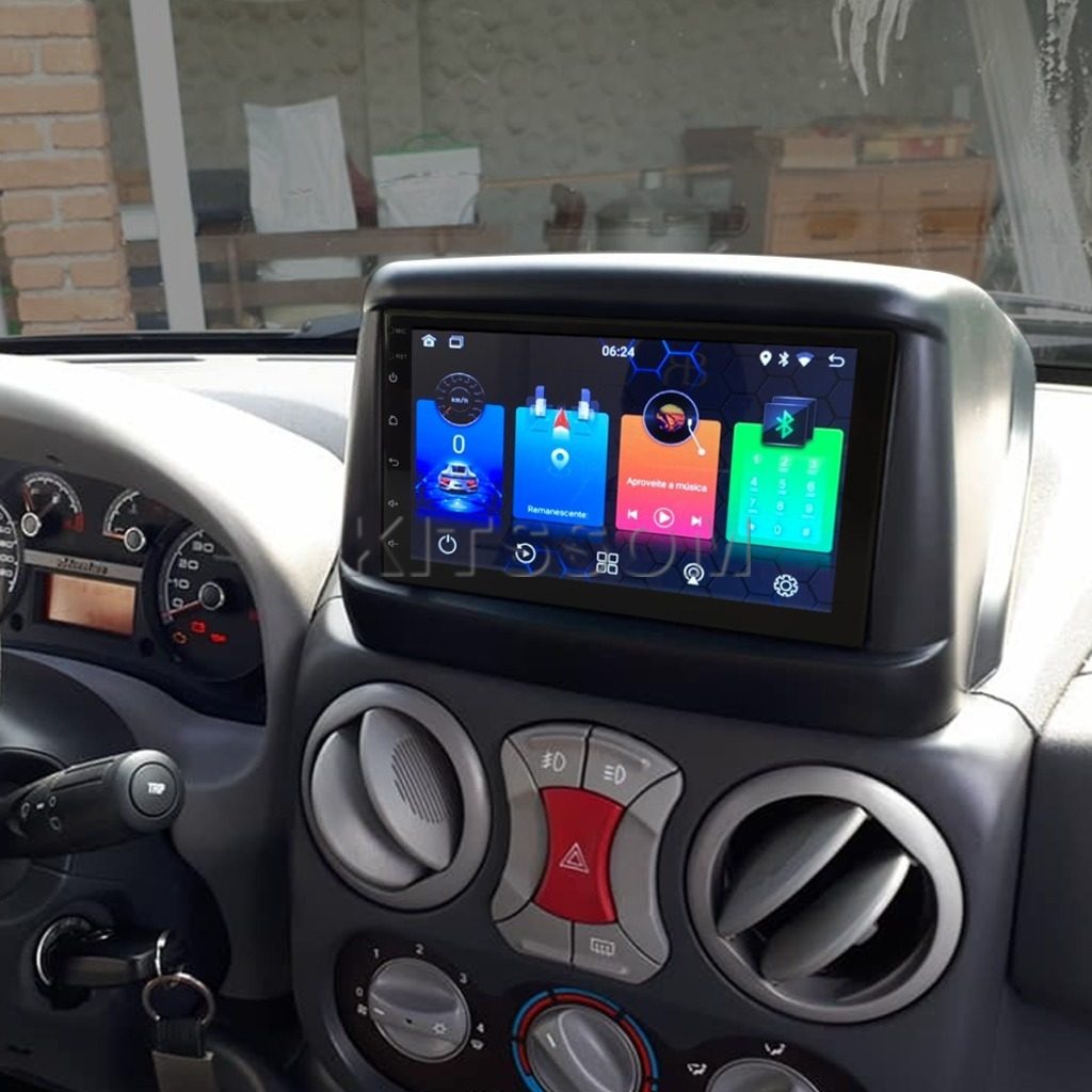 Multimídia Fiat Doblo 2015 2016 2017 2018 2019 V2 Carplay 7" 2011 2012 2013 2014-V2 CAR AUDIO-Kitssom