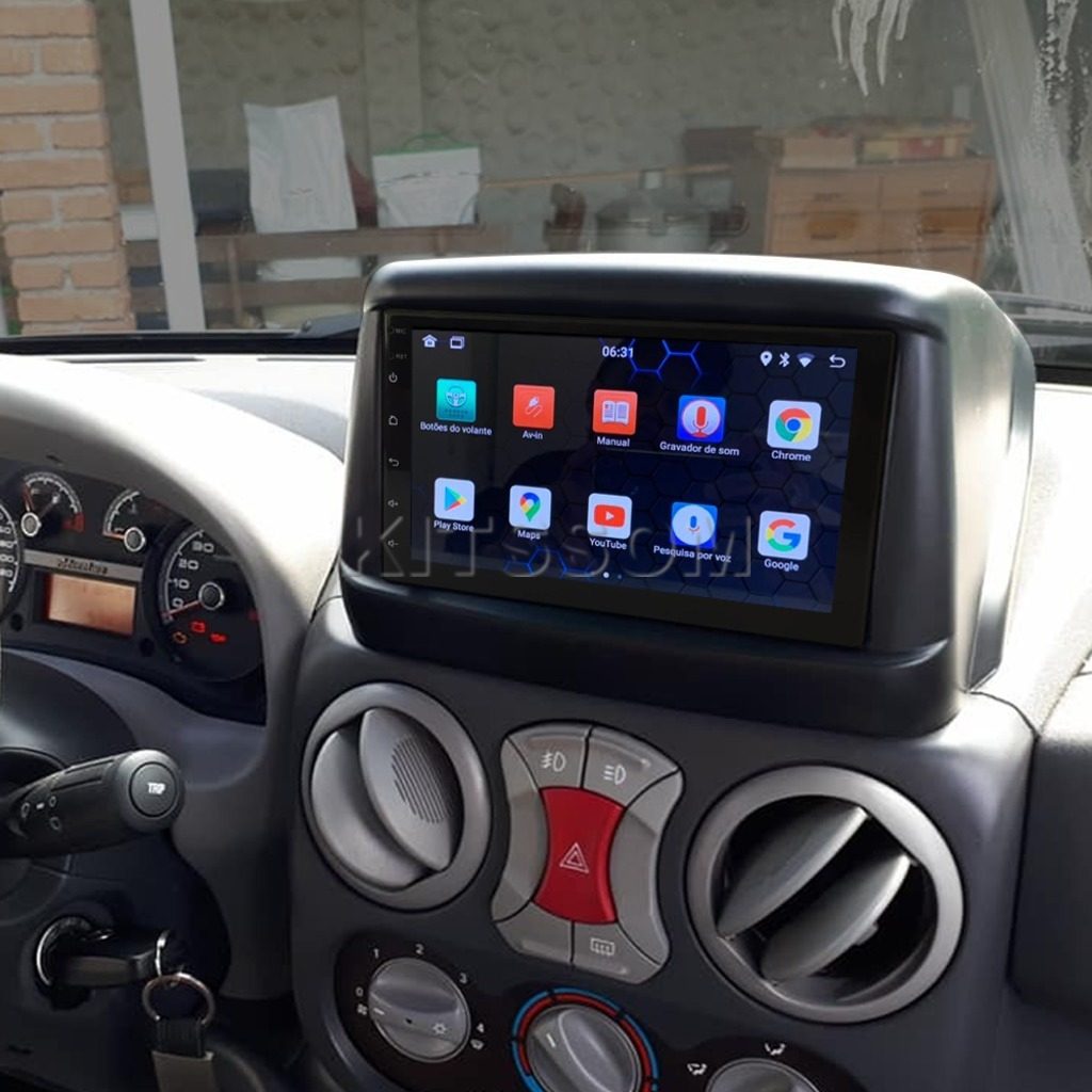Multimídia Fiat Doblo 2015 2016 2017 2018 2019 V2 Carplay 7" 2011 2012 2013 2014-V2 CAR AUDIO-Kitssom