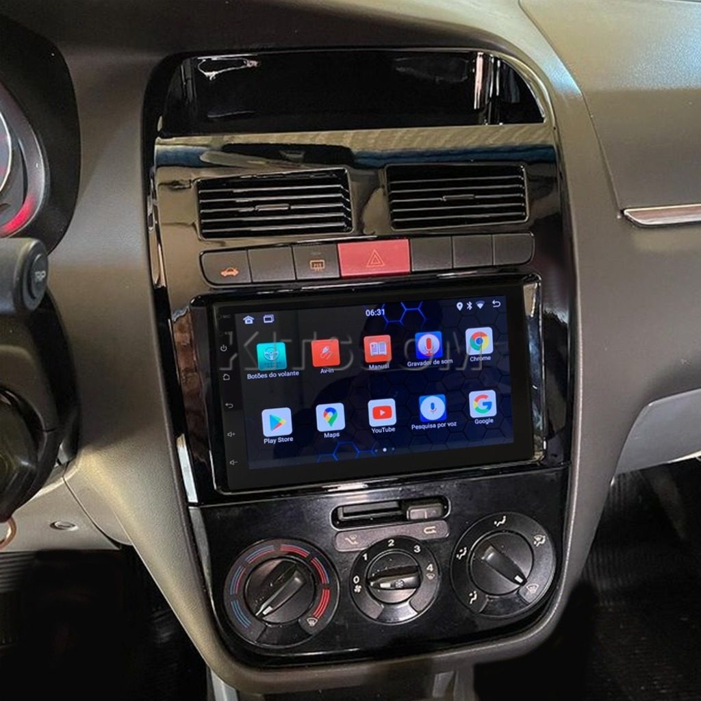 Multimídia Fiat Linea 2009 2010 2011 2012 2013 V2 Carplay 7" 2008-V2 CAR AUDIO-Kitssom