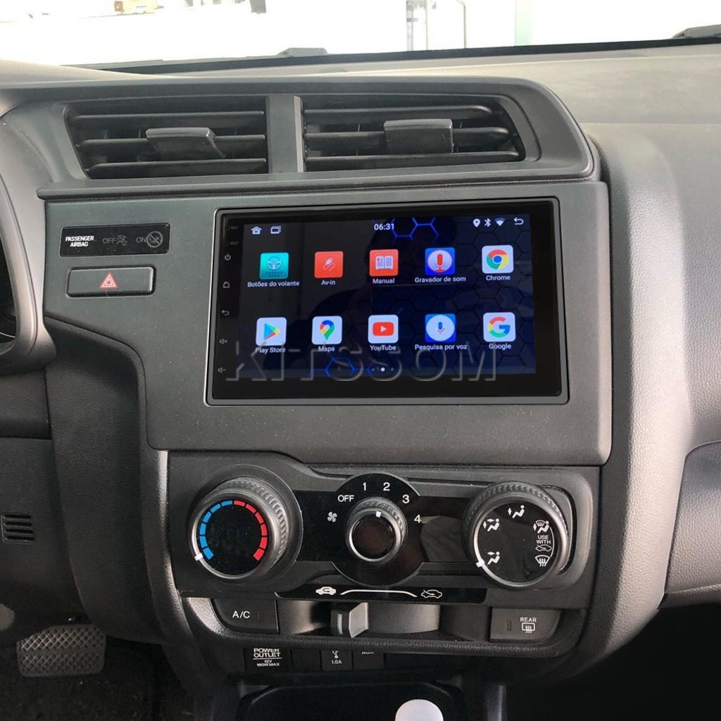 Multimídia Fit 2015 2016 2017 2018 2019 2020 2021 V2 Carplay 7" 2014-V2 CAR AUDIO-Kitssom