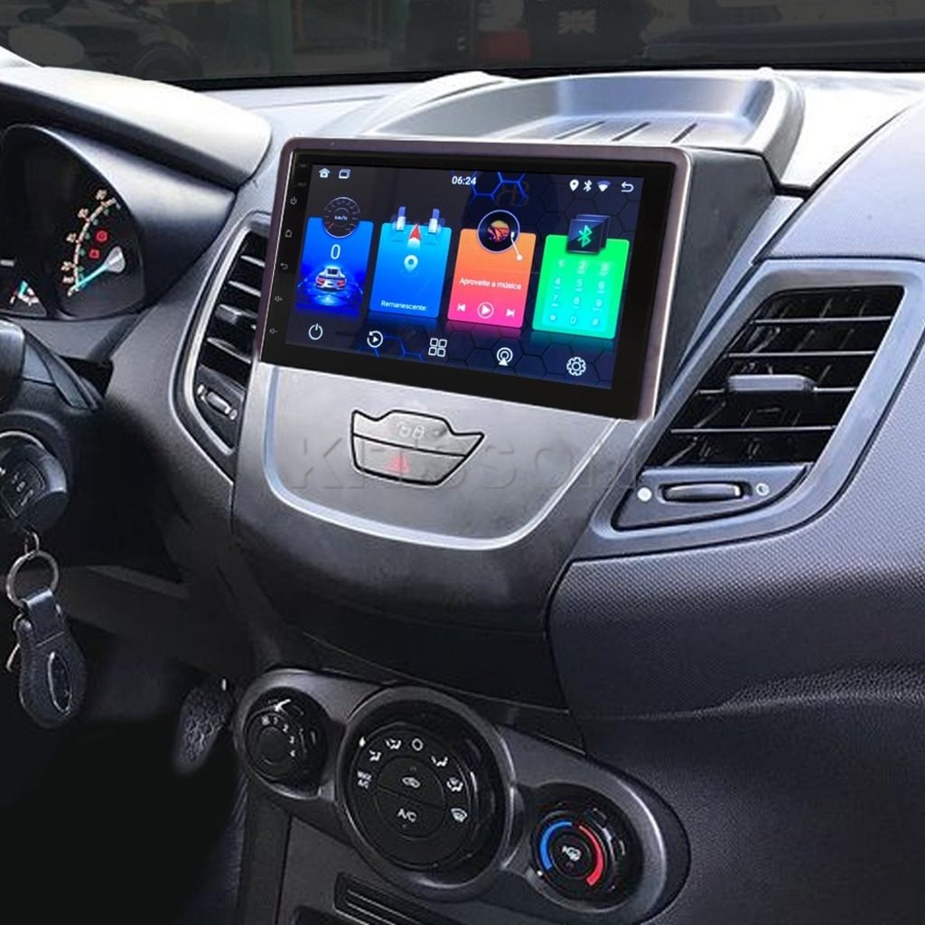 Multimídia Ford Fiesta 2014 2015 2016 2017 2018 V2 Carplay 7" 2012 2013-V2 CAR AUDIO-Kitssom