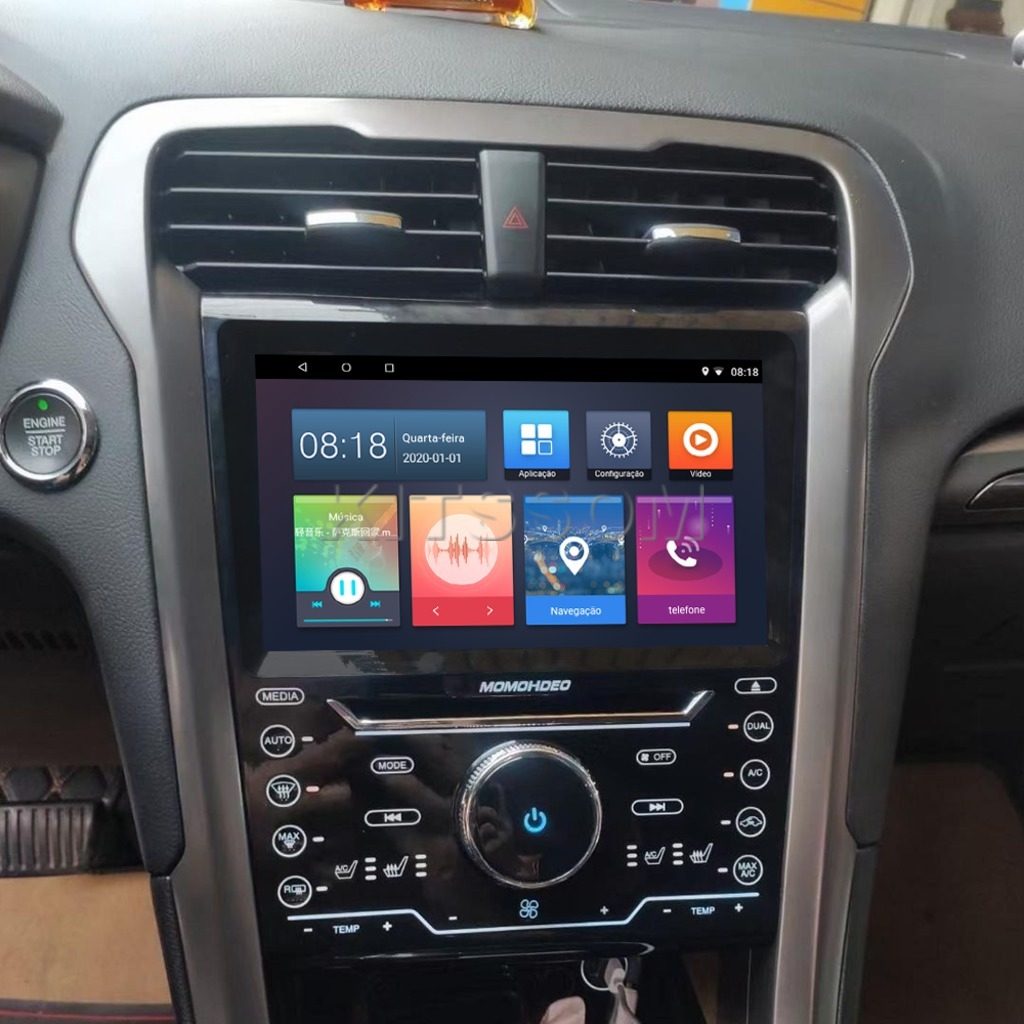 Multimídia Fusion 2014 2015 2016 2017 2018 2019 V2 Carplay 9" 2013-V2 CAR AUDIO-Kitssom
