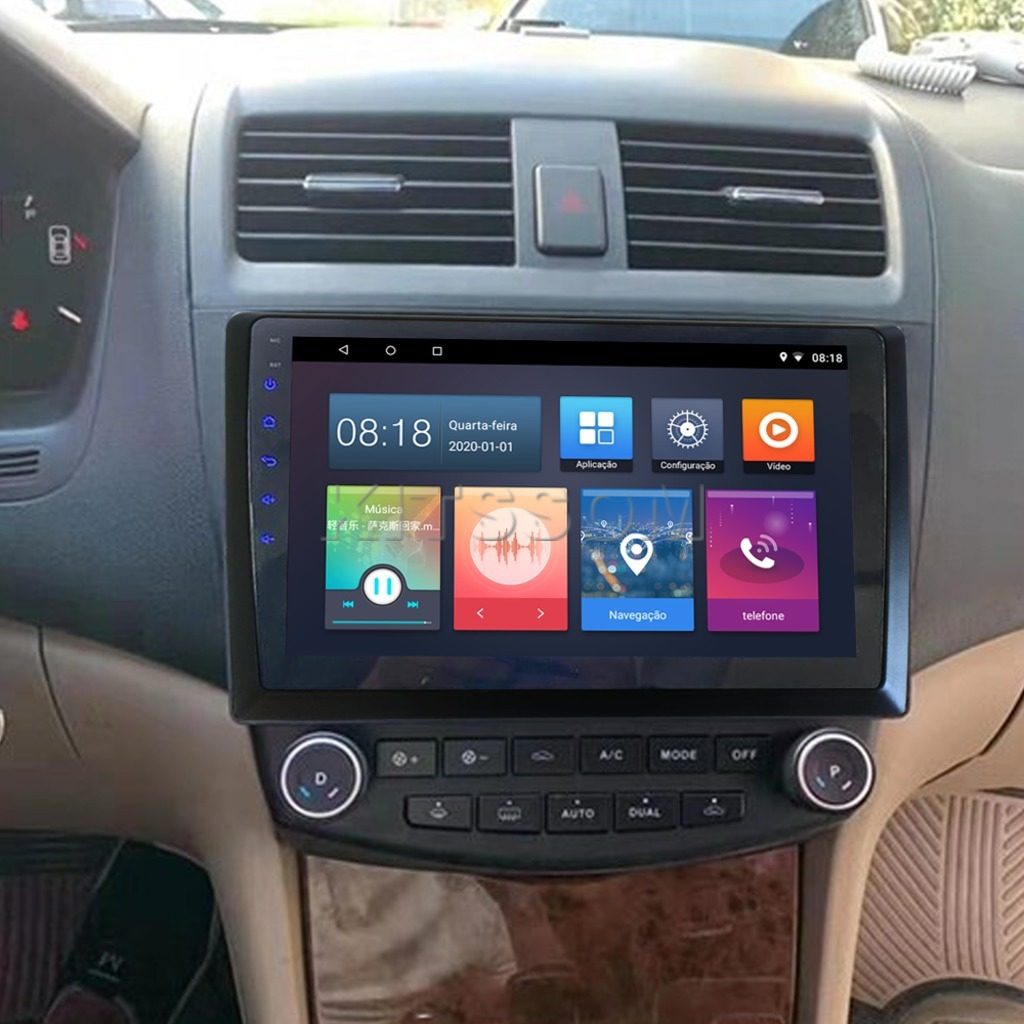Multimídia Honda Accord 2003 2004 2005 2006 2007 V2 Carplay 9"-V2 CAR AUDIO-Kitssom