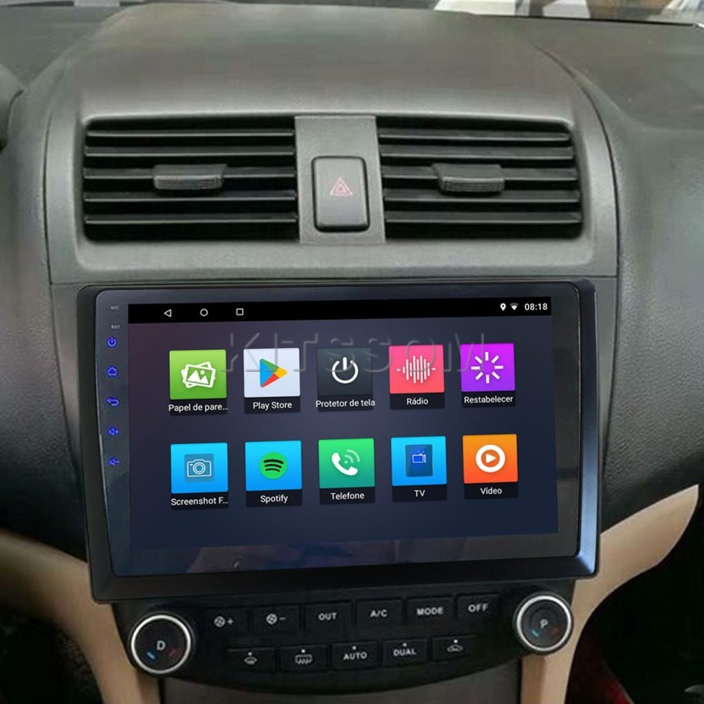 Multimídia Honda Accord 2003 2004 2005 2006 2007 V2 Carplay 9"-V2 CAR AUDIO-Kitssom