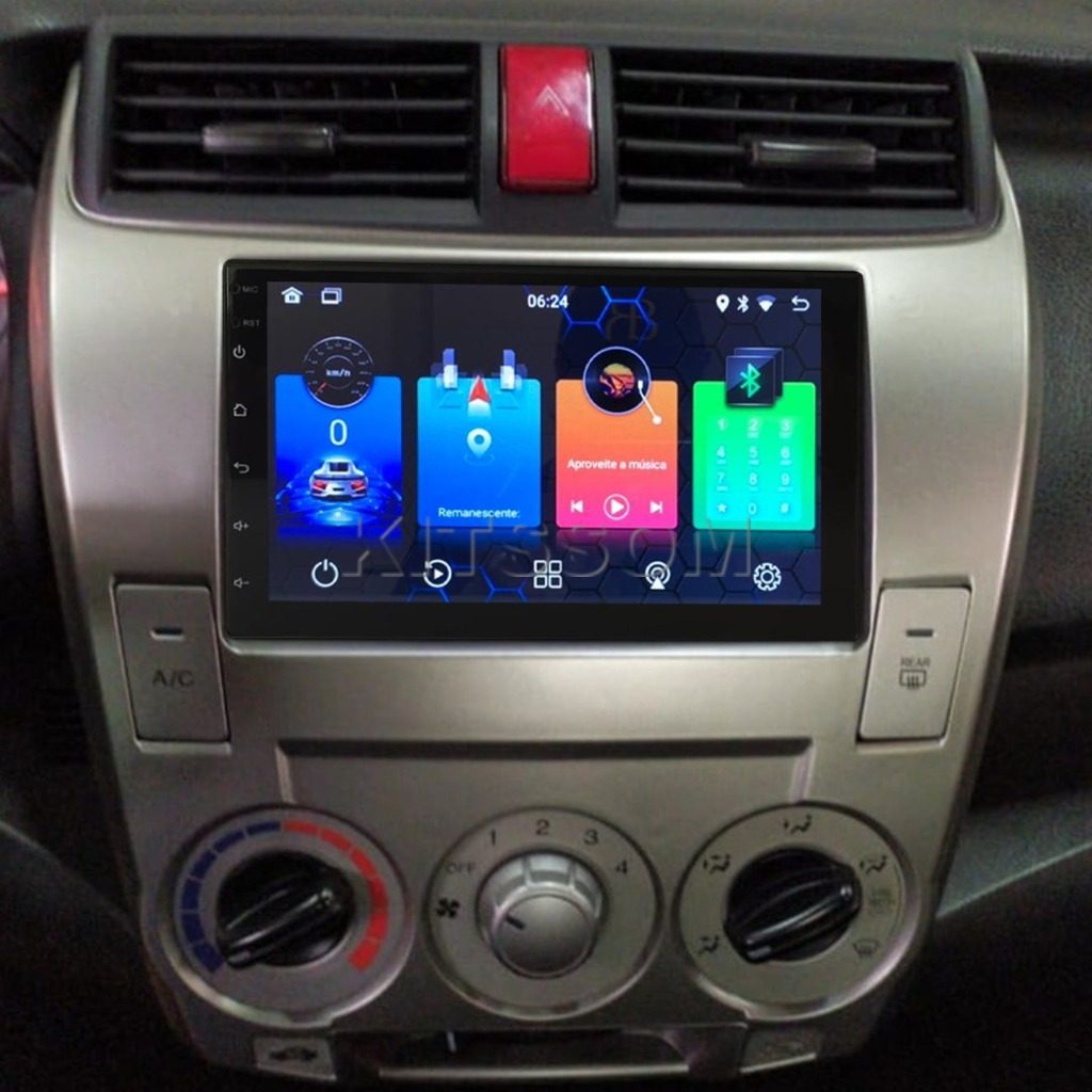 Multimídia Honda City 2011 2012 2013 2014 AC AN V2 Carplay 7" 2008 2009 2010-V2 CAR AUDIO-Kitssom