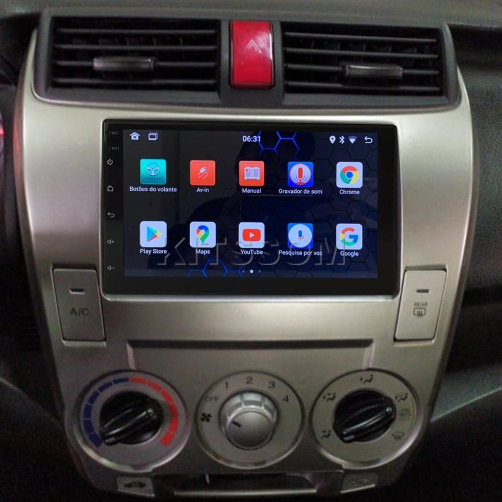 Multimídia Honda City 2011 2012 2013 2014 AC AN V2 Carplay 7" 2008 2009 2010-V2 CAR AUDIO-Kitssom