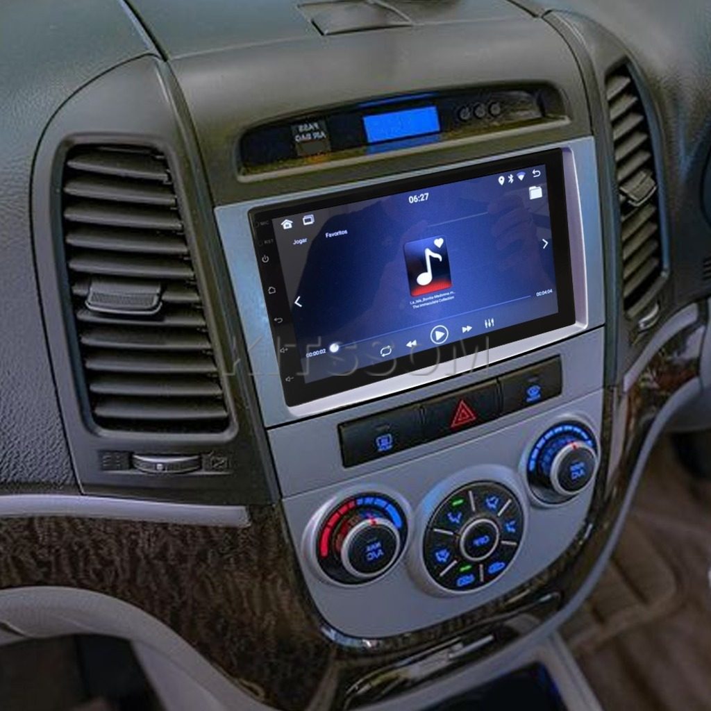 Multimídia Hyundai Santa Fé 2010 2011 2012 2013 V2 Carplay 7" 2008 2009-V2 CAR AUDIO-Kitssom
