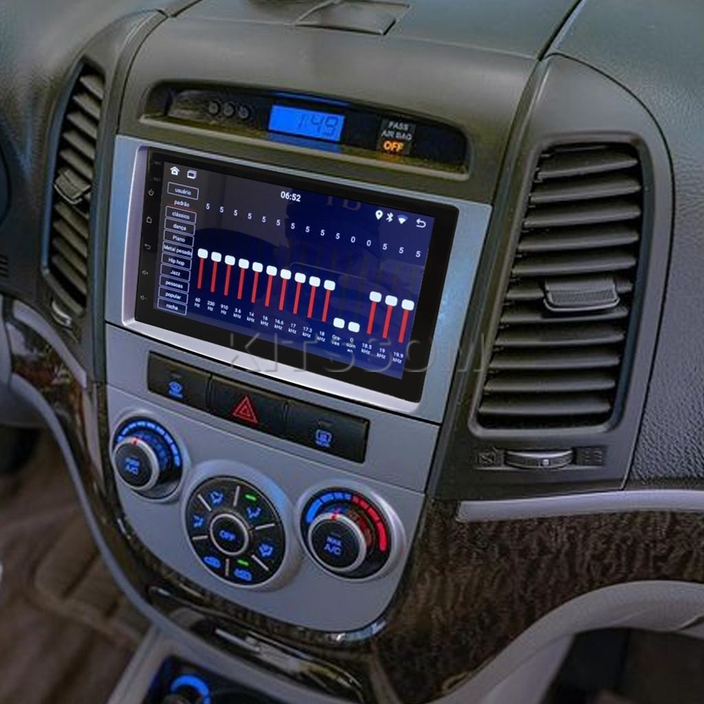 Multimídia Hyundai Santa Fé 2010 2011 2012 2013 V2 Carplay 7" 2008 2009-V2 CAR AUDIO-Kitssom