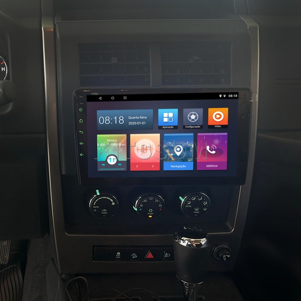 Multimídia Jeep Cherokee Sport 2009 2010 2011 2012 V2 Carplay 9" 2008-V2 CAR AUDIO-Kitssom