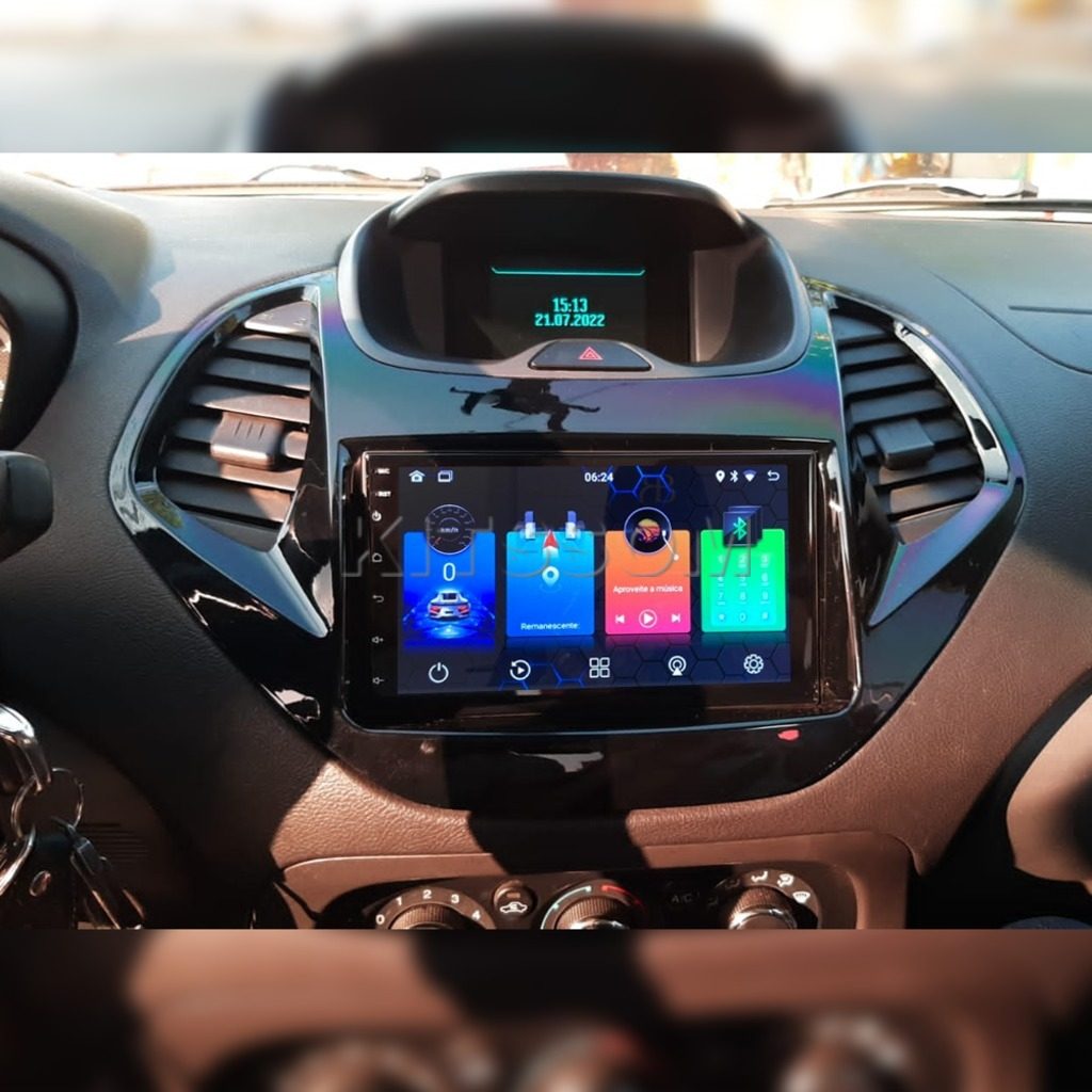 Multimídia Ka 2016 2017 2018 2019 Comp de Bordo V2 Carplay 7" 2014 2015-V2 CAR AUDIO-Kitssom