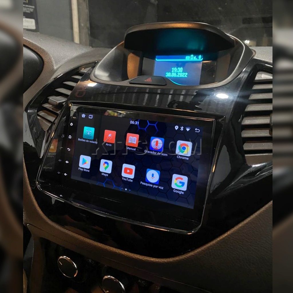 Multimídia Ka 2016 2017 2018 2019 Comp de Bordo V2 Carplay 7" 2014 2015-V2 CAR AUDIO-Kitssom